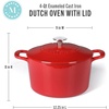 image:imageMartha Stewart Gatwick 7 QT Enamel Cast Iron Dutch Oven  Navy Blue HeavyDuty Durable Dutch Oven for Slow Cooking Braising and BakingRed