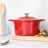 image:imageMartha Stewart Gatwick 7 QT Enamel Cast Iron Dutch Oven  Navy Blue HeavyDuty Durable Dutch Oven for Slow Cooking Braising and BakingRed