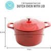 image:imageMartha Stewart Gatwick 7 QT Enamel Cast Iron Dutch Oven  Navy Blue HeavyDuty Durable Dutch Oven for Slow Cooking Braising and BakingRed