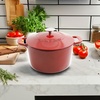 image:imageMartha Stewart Gatwick 7 QT Enamel Cast Iron Dutch Oven  Navy Blue HeavyDuty Durable Dutch Oven for Slow Cooking Braising and BakingRed