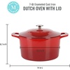 image:imageMartha Stewart Gatwick 7 QT Enamel Cast Iron Dutch Oven  Navy Blue HeavyDuty Durable Dutch Oven for Slow Cooking Braising and BakingRed Ombre