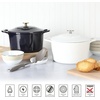image:imageMartha Stewart Gatwick 7 QT Enamel Cast Iron Dutch Oven  Navy Blue HeavyDuty Durable Dutch Oven for Slow Cooking Braising and BakingWhite Matte
