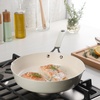 image:imageMartha Stewart Heathland Premium Nonstick PFA Free Ceramic Interior 10Piece Tapered Aluminum Cookware Set  TaupeLinen White