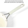 image:imageMartha Stewart Heathland Premium Nonstick PFA Free Ceramic Interior 10Piece Tapered Aluminum Cookware Set  TaupeLinen White