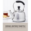 image:imageMartha Stewart Kingstree Large 2 Qt Stainless Steel Tea Kettle  Heavy Gauge Durable Whistling Tea Kettle for Stove Top Easy Pour Classic DesignStainless Steel