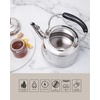image:imageMartha Stewart Kingstree Large 2 Qt Stainless Steel Tea Kettle  Heavy Gauge Durable Whistling Tea Kettle for Stove Top Easy Pour Classic DesignStainless Steel