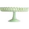 image:imageMartha Stewart Watercrest Glass Cake Stand 102 Inch Footed Pedestal Cake Plate with Scalloped Ruffled Edge Clear Handmade Glassware for Weddings Parties and Dessert DisplayGreen 85