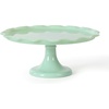 image:imageMartha Stewart Watercrest Glass Cake Stand 102 Inch Footed Pedestal Cake Plate with Scalloped Ruffled Edge Clear Handmade Glassware for Weddings Parties and Dessert DisplayGreen 11