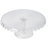 image:imageMartha Stewart Watercrest Glass Cake Stand 102 Inch Footed Pedestal Cake Plate with Scalloped Ruffled Edge Clear Handmade Glassware for Weddings Parties and Dessert DisplayGlass 102 No Dome