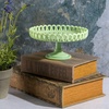 image:imageMartha Stewart Watercrest Glass Cake Stand 102 Inch Footed Pedestal Cake Plate with Scalloped Ruffled Edge Clear Handmade Glassware for Weddings Parties and Dessert DisplayGreen 85
