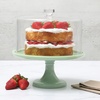image:imageMartha Stewart Watercrest Glass Cake Stand 102 Inch Footed Pedestal Cake Plate with Scalloped Ruffled Edge Clear Handmade Glassware for Weddings Parties and Dessert DisplayGreen 10
