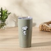 image:imagePeanuts Snoopy Stay Chill 17 oz Insulated Stainless Steel Tumbler with Lid Double Wall Thermal Drink Cup for Hot amp Cold Beverages White Cool SnoopyGreen
