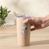 image:imagePeanuts Snoopy Stay Chill 17 oz Insulated Stainless Steel Tumbler with Lid Double Wall Thermal Drink Cup for Hot amp Cold Beverages White Cool SnoopyTaupe