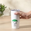 image:imagePeanuts Snoopy Stay Chill 17 oz Insulated Stainless Steel Tumbler with Lid Double Wall Thermal Drink Cup for Hot amp Cold Beverages White Cool SnoopyWhite Umbrella Snoopy