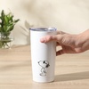 image:imagePeanuts Snoopy Stay Chill 17 oz Insulated Stainless Steel Tumbler with Lid Double Wall Thermal Drink Cup for Hot amp Cold Beverages White Cool SnoopyWhite Sunny Snoopy