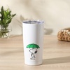 image:imagePeanuts Snoopy Stay Chill 17 oz Insulated Stainless Steel Tumbler with Lid Double Wall Thermal Drink Cup for Hot amp Cold Beverages White Cool SnoopyWhite Umbrella Snoopy