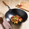 image:imageSUR LA TABLE Kitchen Essentials Quick Fire 135 Carbon Steel Flat Bottom Wok  Durable Nonstick Stir Fry Pan
