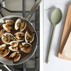 image:imageSur La Table Kitchen Essential Chefs Toolkit Silicone Soup Ladle with Beechwood handle  TaupeJuniper Green Silicone