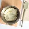 image:imageSur La Table Kitchen Essential Chefs Toolkit Silicone Soup Ladle with Beechwood handle  TaupeJuniper Green Silicone