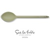 image:imageSur La Table Kitchen Essential Chefs Toolkit Silicone Soup Ladle with Beechwood handle  TaupeJuniper Green Silicone