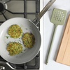 image:imageSur La Table Kitchen Essential Chefs Toolkit Silicone Soup Ladle with Beechwood handle  TaupeJuniper Green Silicone