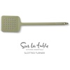 image:imageSur La Table Kitchen Essential Chefs Toolkit Silicone Soup Ladle with Beechwood handle  TaupeJuniper Green Silicone