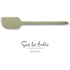 image:imageSur La Table Kitchen Essential Chefs Toolkit Silicone Soup Ladle with Beechwood handle  TaupeJuniper Green Silicone