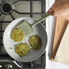 image:imageSur La Table Kitchen Essential Chefs Toolkit Silicone Soup Ladle with Beechwood handle  TaupeJuniper Green Silicone