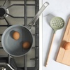 image:imageSur La Table Kitchen Essential Chefs Toolkit Silicone Soup Ladle with Beechwood handle  TaupeJuniper Green SiliconeBeechwood