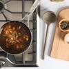 image:imageSur La Table Kitchen Essential Chefs Toolkit Silicone Soup Ladle with Beechwood handle  TaupeTaupe Silicone