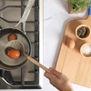 image:imageSur La Table Kitchen Essential Chefs Toolkit Silicone Soup Ladle with Beechwood handle  TaupeTaupe SiliconeBeechwood