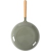 image:imageSur La Table Kitchen Essential Main Canteen 95 PreSeasoned Cast Iron Skillet wWood Handle Natural Nonstick Lightweight Frying Pan for Searing Sauting amp Everyday Cooking  BlueJuniper Green Skillet