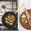 image:imageSur La Table Kitchen Essential Main Canteen 95 PreSeasoned Cast Iron Skillet wWood Handle Natural Nonstick Lightweight Frying Pan for Searing Sauting amp Everyday Cooking  BlueJuniper Green Skillet