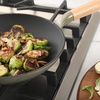 image:imageSur La Table Kitchen Essential Main Canteen 95 PreSeasoned Cast Iron Skillet wWood Handle Natural Nonstick Lightweight Frying Pan for Searing Sauting amp Everyday Cooking  BlueJuniper Green Skillet