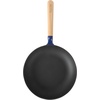 image:imageSur La Table Kitchen Essential Main Canteen 95 PreSeasoned Cast Iron Skillet wWood Handle Natural Nonstick Lightweight Frying Pan for Searing Sauting amp Everyday Cooking  BlueBlue Skillet