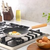 image:imageSur La Table Kitchen Essential Main Canteen 95 PreSeasoned Cast Iron Skillet wWood Handle Natural Nonstick Lightweight Frying Pan for Searing Sauting amp Everyday Cooking  BlueEggshell White Skillet