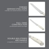 image:imageSur La Table Kitchen Essential Tasting Kitchen German Steel Bread Knife 8Inch Stainless Steel Blade  Professional Kitchen Knife with White Handle and Forged Full Tang