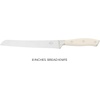 image:imageSur La Table Kitchen Essential Tasting Kitchen German Steel Bread Knife 8Inch Stainless Steel Blade  Professional Kitchen Knife with White Handle and Forged Full Tang
