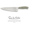 image:imageSur La Table Kitchen Essential Tasting Kitchen German Steel Chefs Knife 8Inch Stainless Steel Blade  Professional Kitchen Knife with Black Handle and Forged Full TangJuniper Green