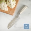 image:imageSur La Table Kitchen Essential Tasting Kitchen German Steel Slicer Knife 8Inch Stainless Steel Blade  Professional Kitchen Knife with White Handle and Forged Full TangEggshell White 7 Santoku
