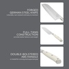 image:imageSur La Table Kitchen Essential Tasting Kitchen German Steel Slicer Knife 8Inch Stainless Steel Blade  Professional Kitchen Knife with White Handle and Forged Full TangEggshell White 7 Santoku