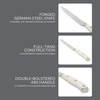 image:imageSur La Table Kitchen Essential Tasting Kitchen German Steel Slicer Knife 8Inch Stainless Steel Blade  Professional Kitchen Knife with White Handle and Forged Full TangEggshell White 5 Utility