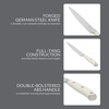 image:imageSur La Table Kitchen Essential Tasting Kitchen German Steel Slicer Knife 8Inch Stainless Steel Blade  Professional Kitchen Knife with White Handle and Forged Full TangEggshell White 8 Slicer