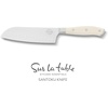 image:imageSur La Table Kitchen Essential Tasting Kitchen German Steel Slicer Knife 8Inch Stainless Steel Blade  Professional Kitchen Knife with White Handle and Forged Full TangEggshell White 7 Santoku