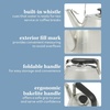 image:imageSur La Table Kitchen Essentials 2 Qt Heavy Gauge Brushed Stainless Steel Whistling Tea Kettle  Durable Stovetop KettleBrushed Stainless