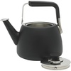image:imageSur La Table Kitchen Essentials 2 Qt Heavy Gauge Brushed Stainless Steel Whistling Tea Kettle  Durable Stovetop KettleMatte Black