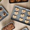 image:imageSur La Table Kitchen Essentials Bake Sale 3Piece Cookie Sheet Set  Nonstick Carbon Steel Baking Pans 13 15 18 Inch  Grey EasyClean Oven Trays for Cookies Roasting amp MoreLinen White