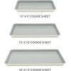 image:imageSur La Table Kitchen Essentials Bake Sale 3Piece Cookie Sheet Set  Nonstick Carbon Steel Baking Pans 13 15 18 Inch  Grey EasyClean Oven Trays for Cookies Roasting amp MoreLinen White