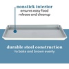 image:imageSur La Table Kitchen Essentials Bake Sale 3Piece Cookie Sheet Set  Nonstick Carbon Steel Baking Pans 13 15 18 Inch  Grey EasyClean Oven Trays for Cookies Roasting amp MoreLinen White
