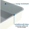 image:imageSur La Table Kitchen Essentials Bake Sale 3Piece Cookie Sheet Set  Nonstick Carbon Steel Baking Pans 13 15 18 Inch  Grey EasyClean Oven Trays for Cookies Roasting amp MoreLinen White